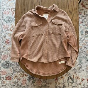 Aerie Tan Button Down Shirt